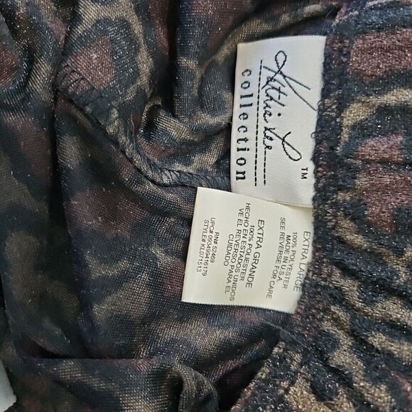 kathie lee collection xl 2 Piece Skirt Top animal print solt velour pullon skirt - Picture 8 of 14